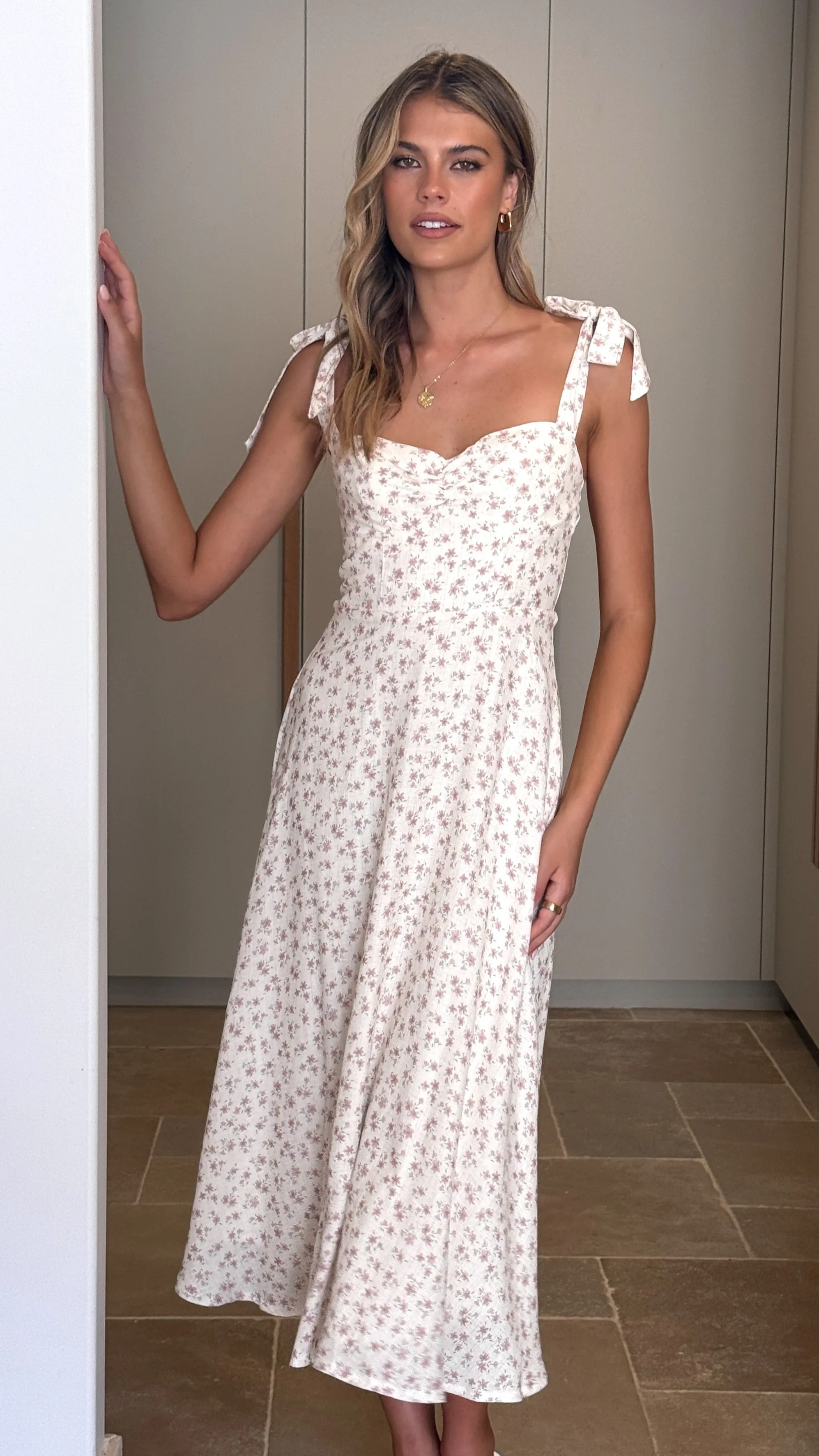Blakely Midi Dress - Pink Floral