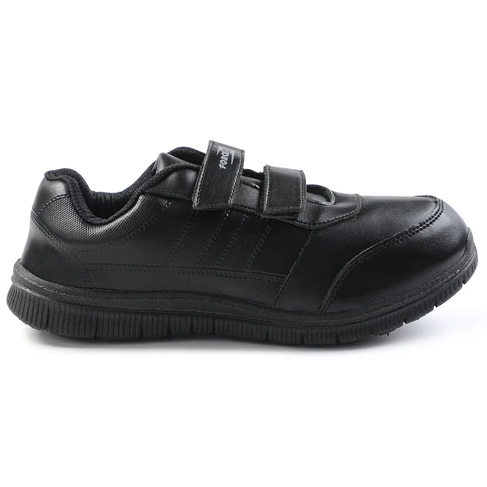 Force 10 Black Non Lacing Uniform School Shoes For Kids GOLA-SCHV By Liberty