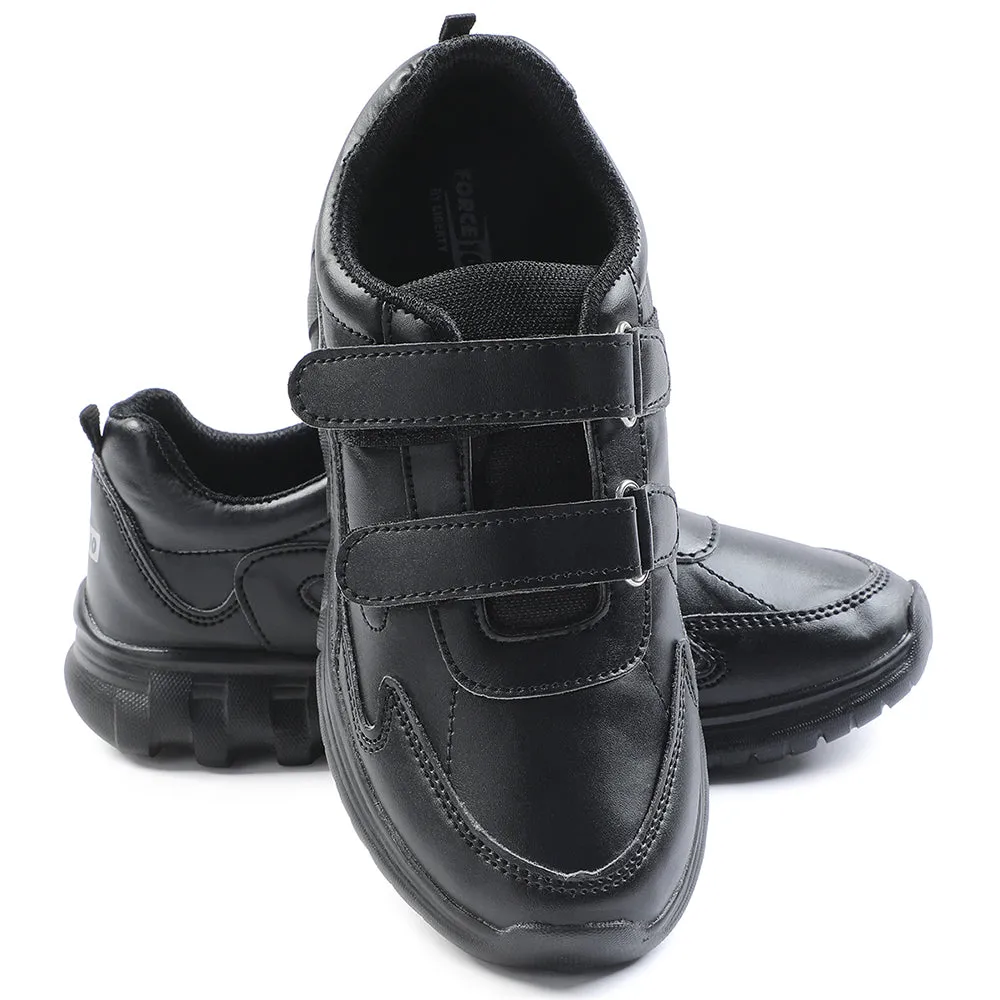 Force 10 Black Velcro Uniform School Shoes For Kids 9906-02T-V By Liberty