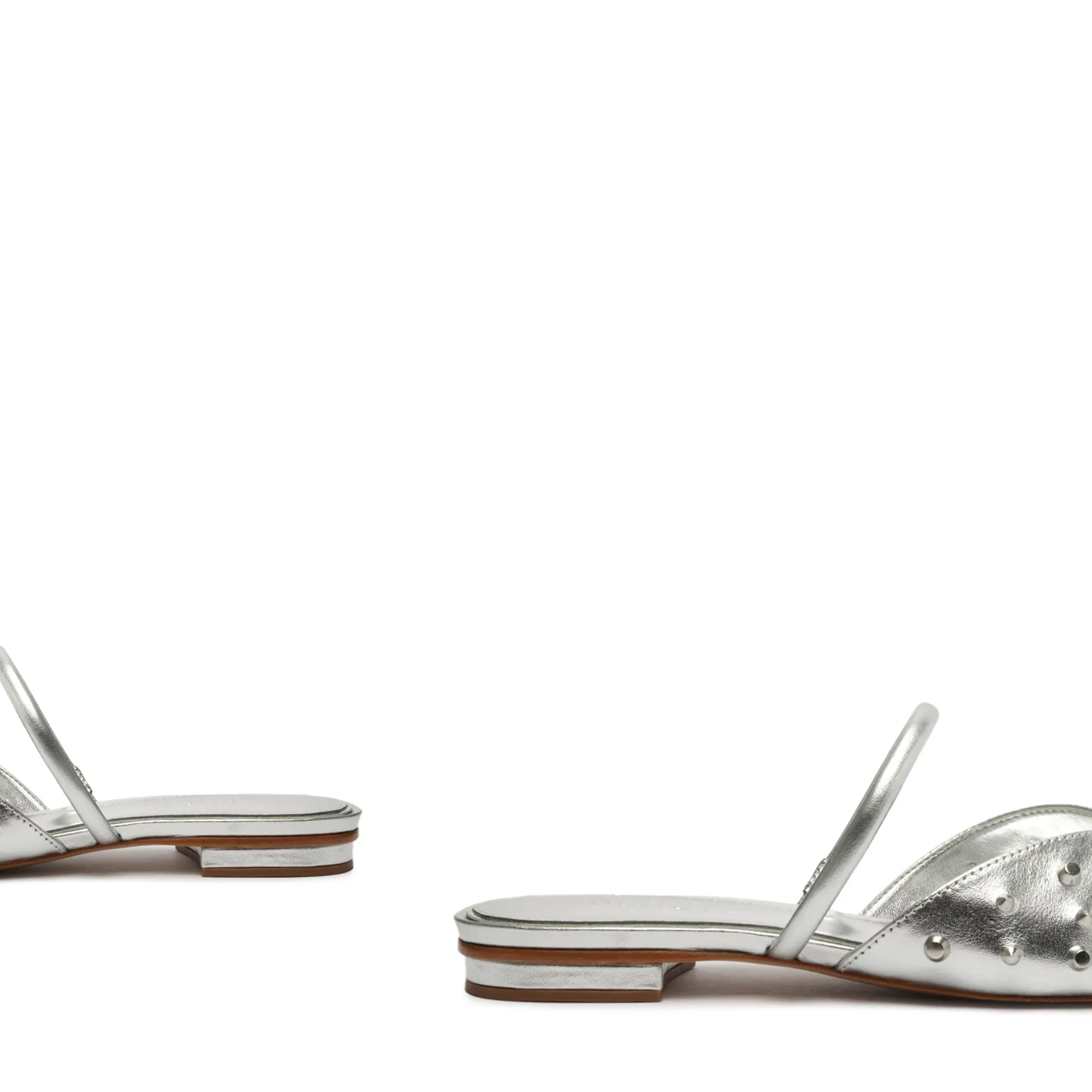 Gayle Metallic Leather Flat
