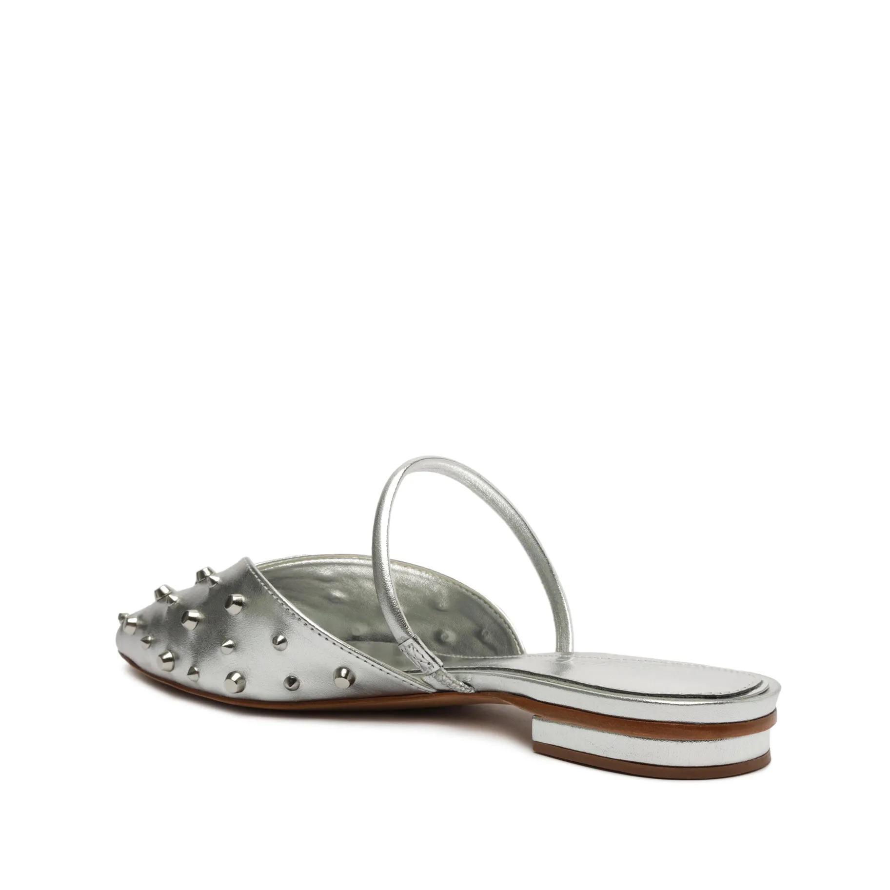 Gayle Metallic Leather Flat