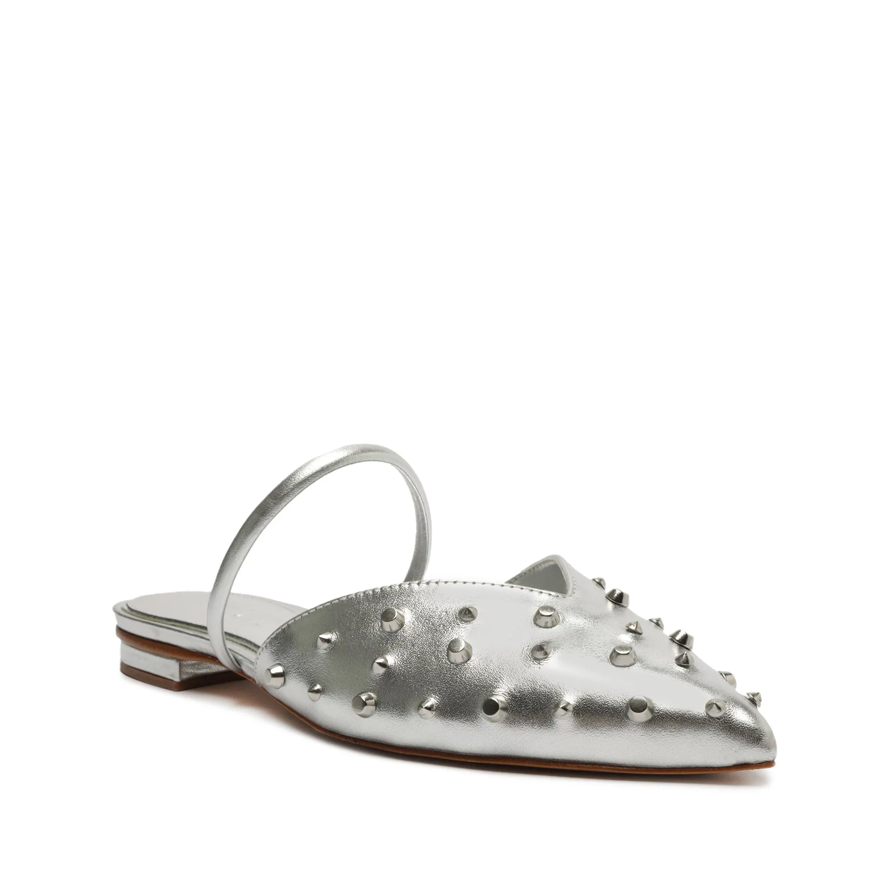 Gayle Metallic Leather Flat