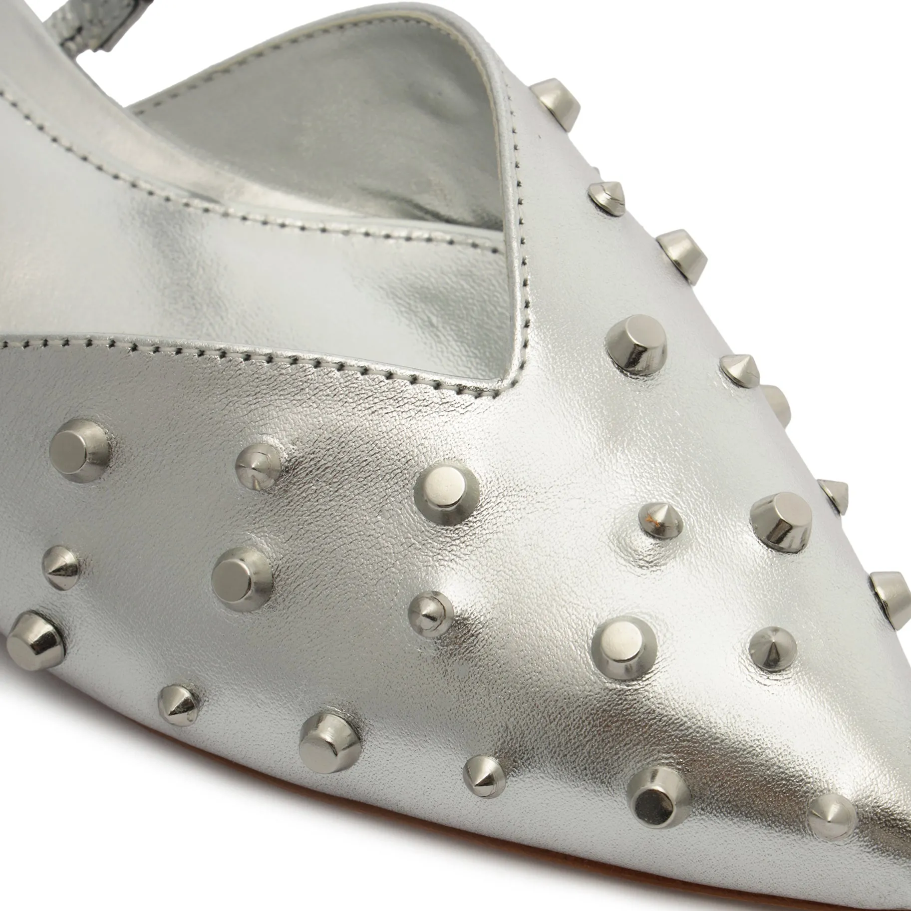 Gayle Metallic Leather Flat