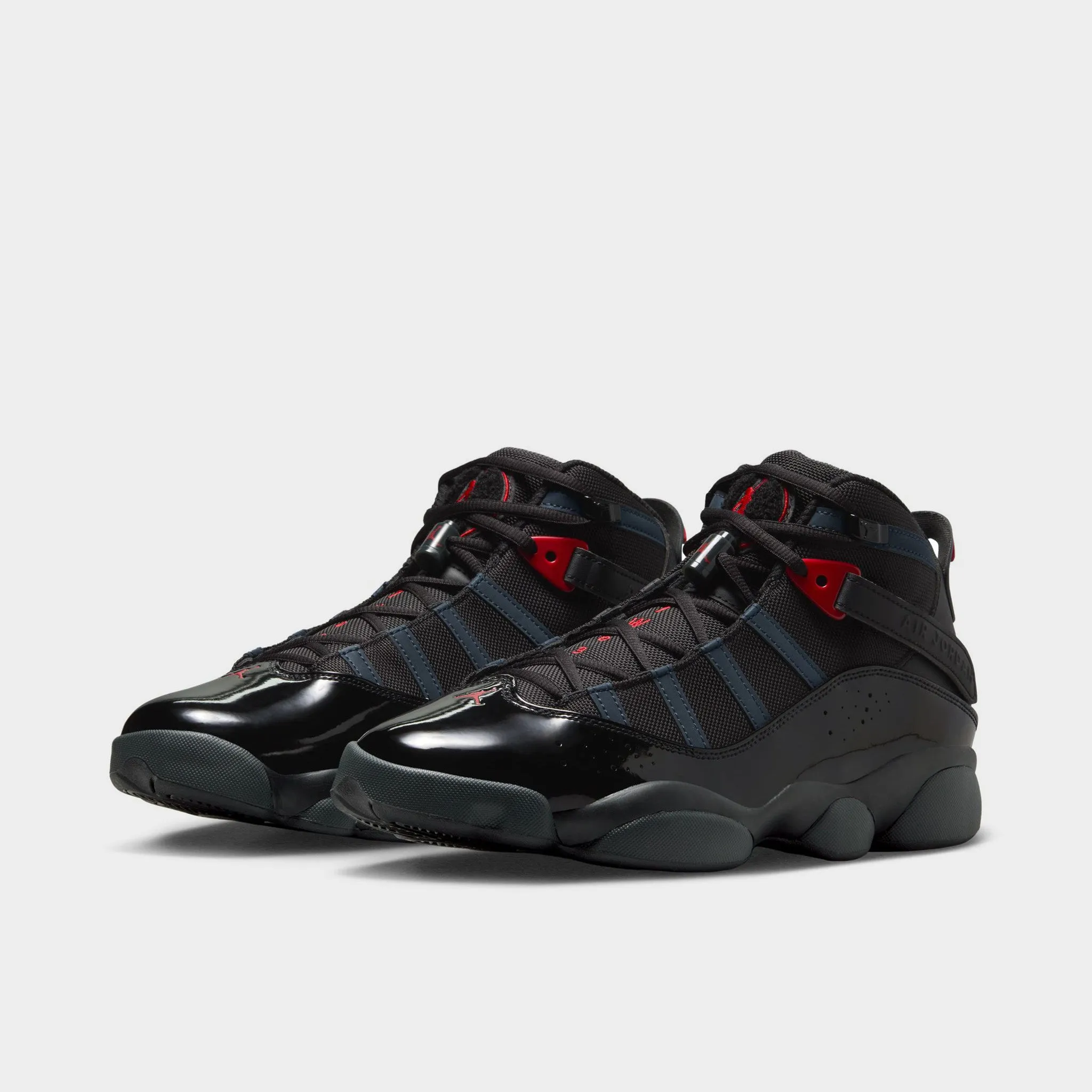 Jordan 6 Rings Black / Fire Red - Anthracite