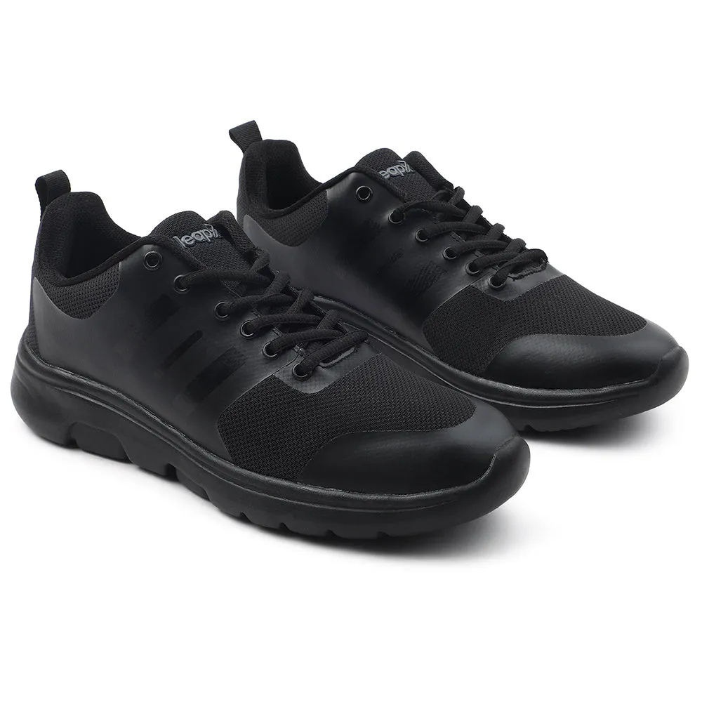 Leap7x Black Lacing Casual / School Shoes For Men TRIVSKO-2E By Liberty