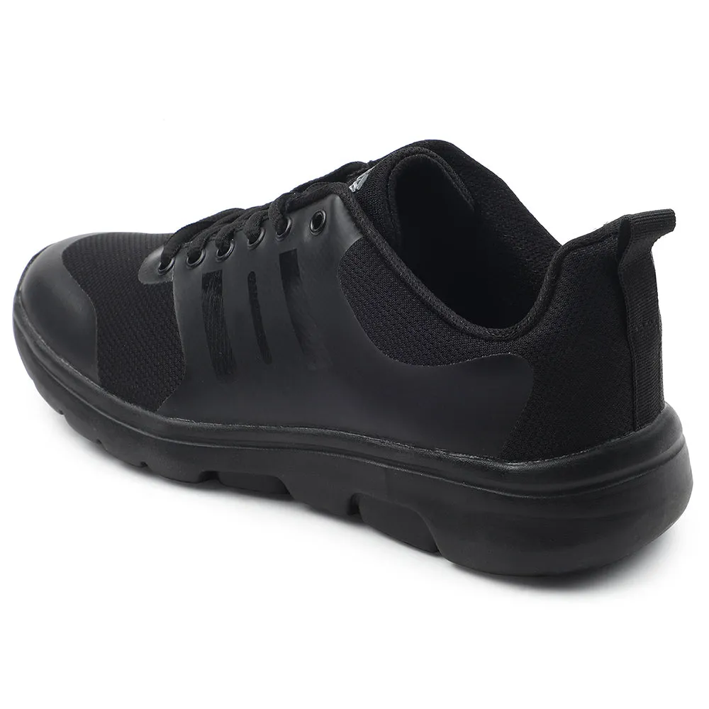 Leap7x Black Lacing Casual / School Shoes For Men TRIVSKO-2E By Liberty