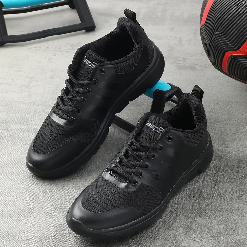 Leap7x Black Lacing Casual / School Shoes For Men TRIVSKO-2E By Liberty