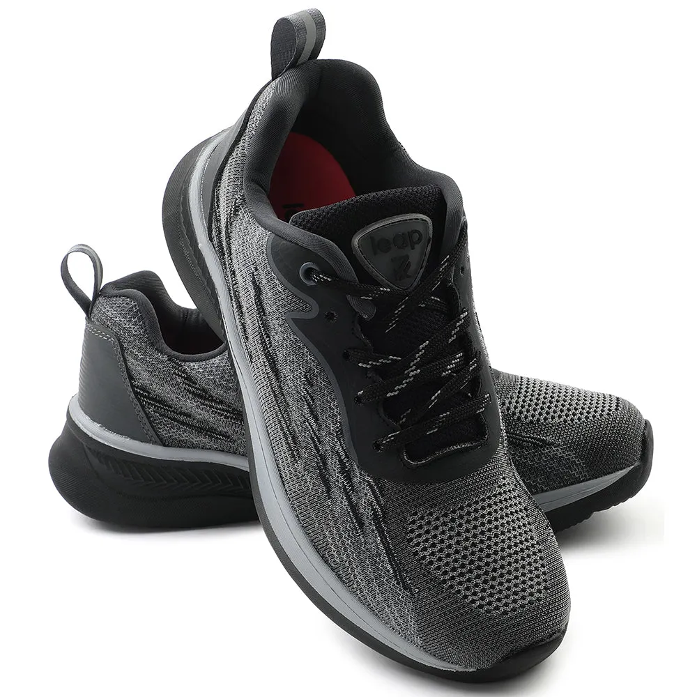Leap7x Black Sports Lacing Running Shoes For Women MANTIS By Liberty