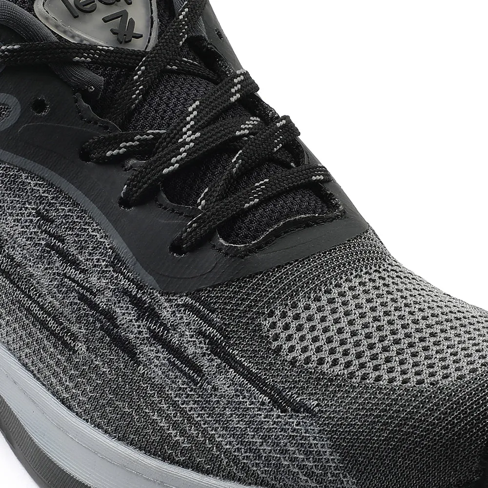 Leap7x Black Sports Lacing Running Shoes For Women MANTIS By Liberty