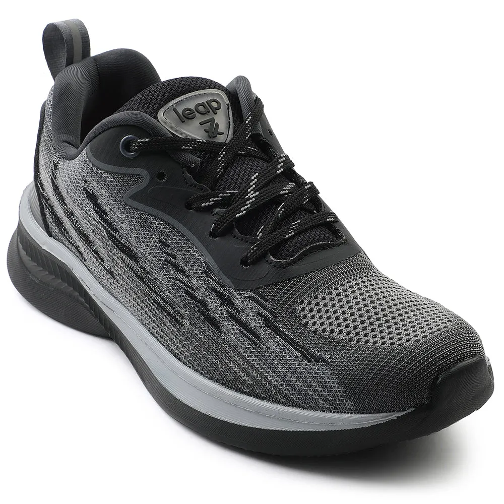 Leap7x Black Sports Lacing Running Shoes For Women MANTIS By Liberty