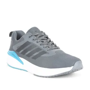 Leap7x Grey Sports Lacing Running Shoes For Men CAPSICO-1 By Liberty