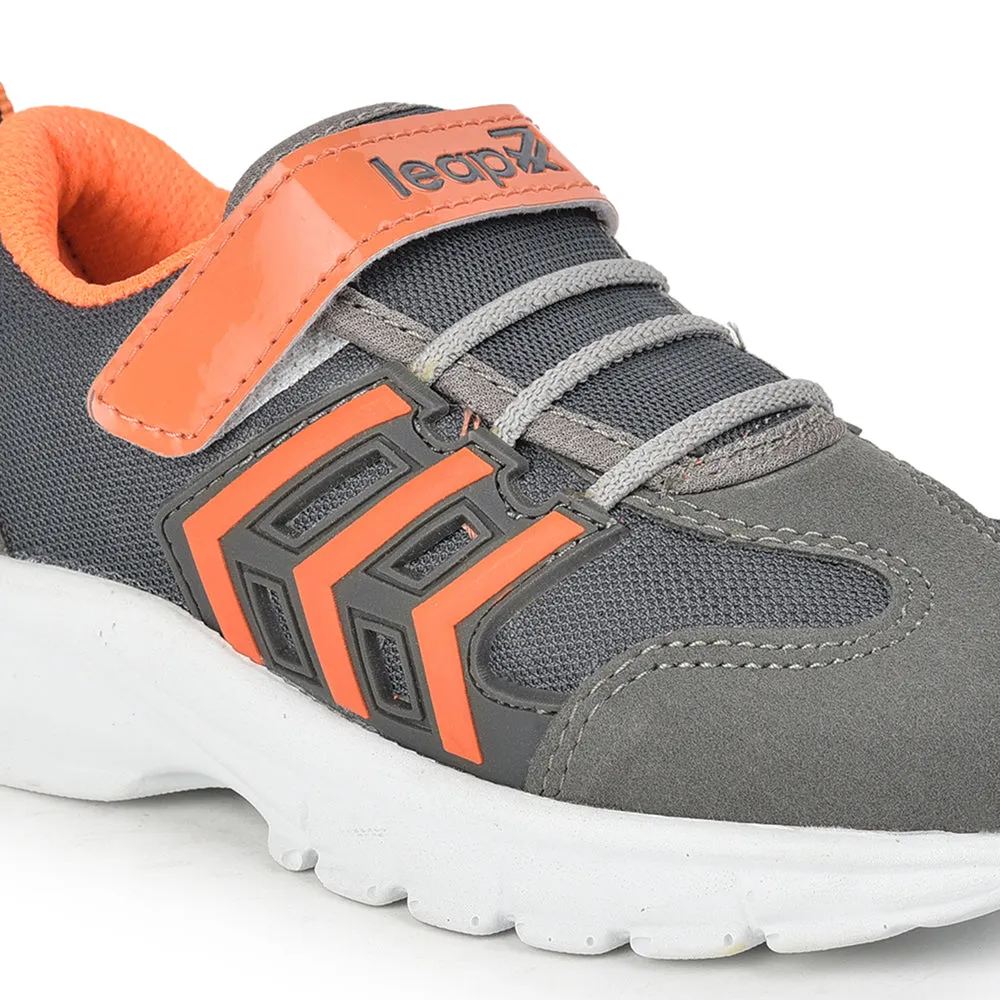 Leap7x Non Lacing Casual Shoes For Kids (Grey) (JEEVA-02) By Liberty