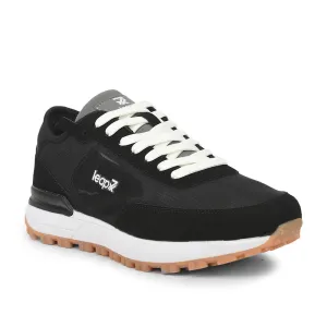 Leap7x Sports Lacing Running Shoes For Men (Black) XL-TG-03 By Liberty