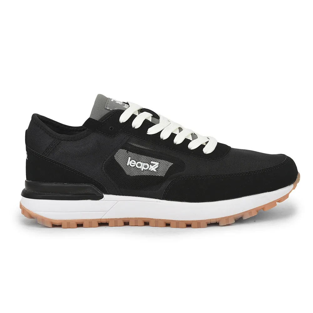 Leap7x Sports Lacing Running Shoes For Men (Black) XL-TG-03 By Liberty