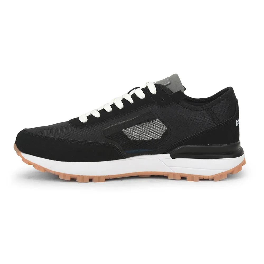 Leap7x Sports Lacing Running Shoes For Men (Black) XL-TG-03 By Liberty