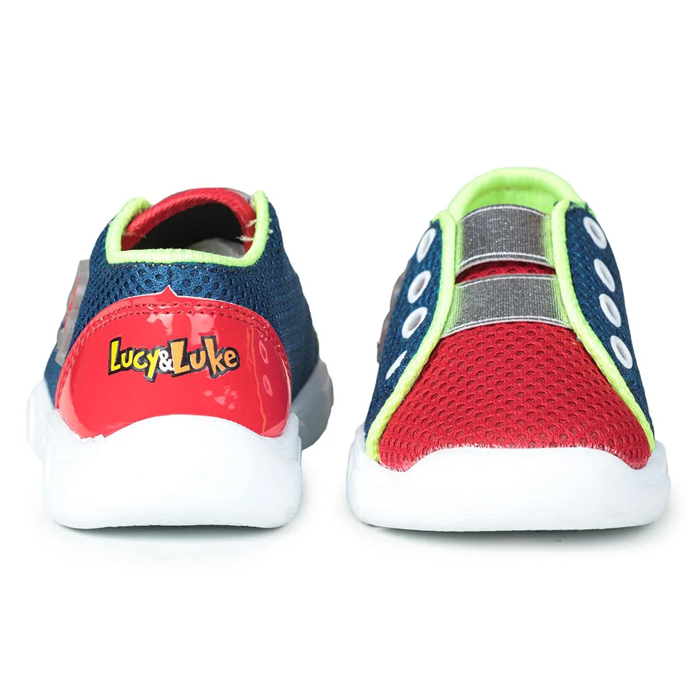 Lucy & Luke Casual Red Non Lacing Shoes For Kids FLYNN-26 By Liberty