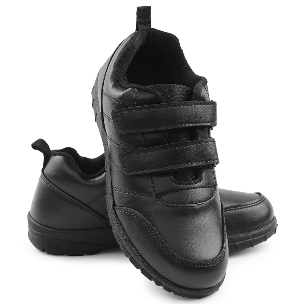 Prefect Black Lacing Uniform School Shoes For Kids SCHOOLPTMV By Liberty