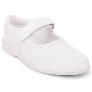 Prefect White Ballerina Dress School Shoes For Kids S/GIRL(V) By Liberty