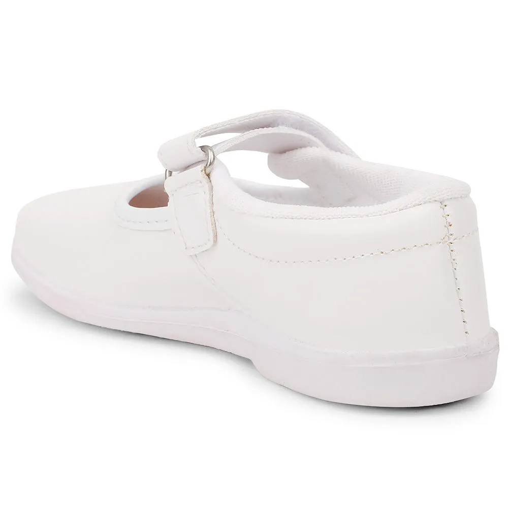 Prefect White Ballerina Dress School Shoes For Kids S/GIRL(V) By Liberty