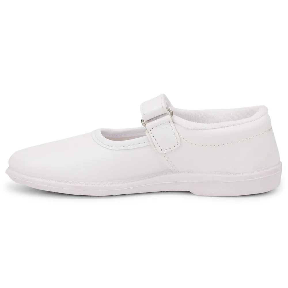 Prefect White Ballerina Dress School Shoes For Kids S/GIRL(V) By Liberty