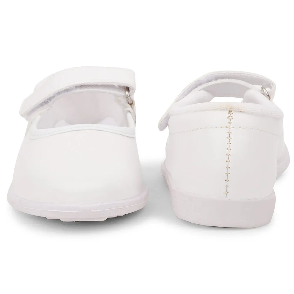 Prefect White Ballerina Dress School Shoes For Kids S/GIRL(V) By Liberty