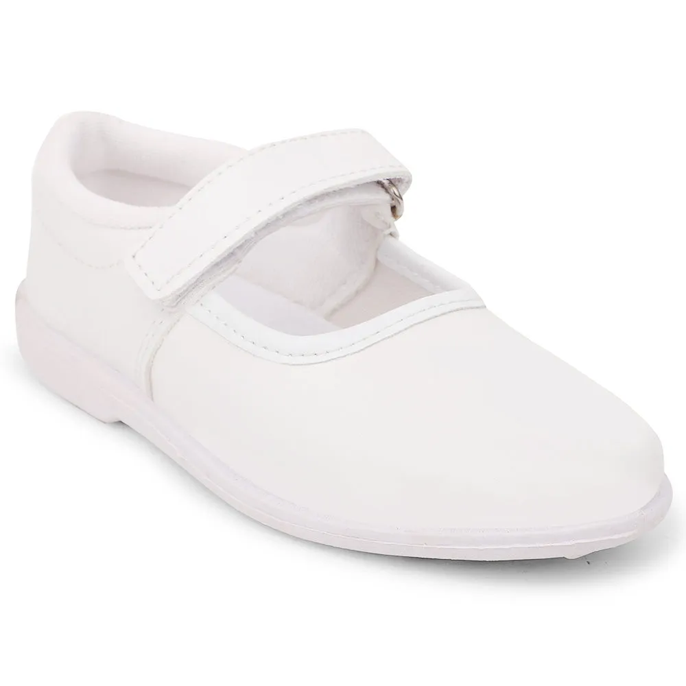 Prefect White Ballerina Dress School Shoes For Kids S/GIRL(V) By Liberty
