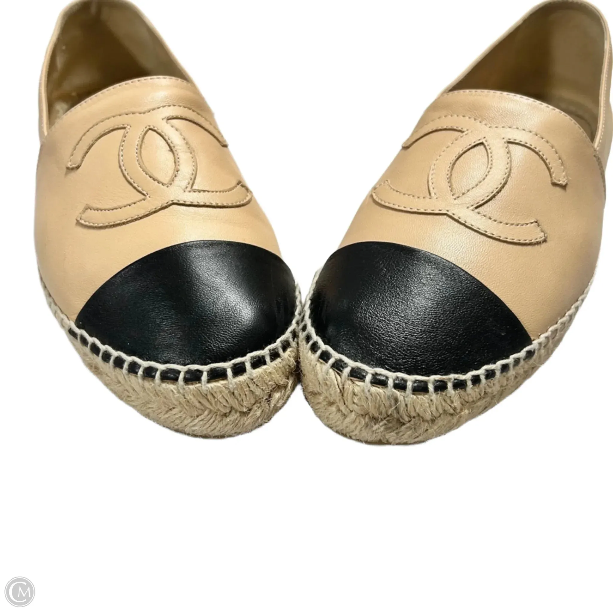 Shoes Luxury Designer By Chanel In Black & Tan, Size: 9